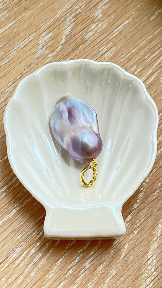 Large Purple Baroque Pearl Pendant
