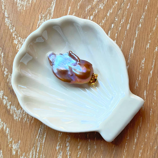 Medium Bronze Baroque Pearl Pendant