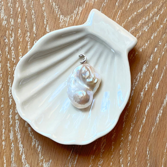 Medium Creamy White Baroque Pearl Pendant