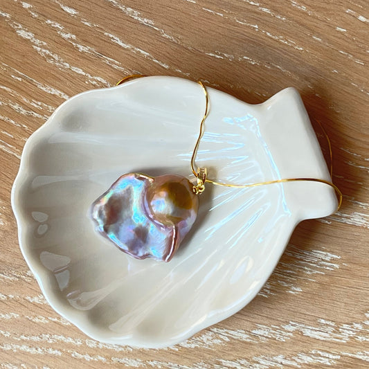 Medium Bronze Baroque Pearl Pendant
