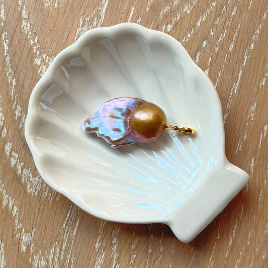 Medium Bronze Baroque Pearl Pendant