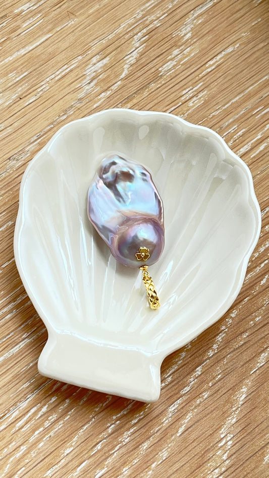 Large Purple Baroque Pearl Pendant