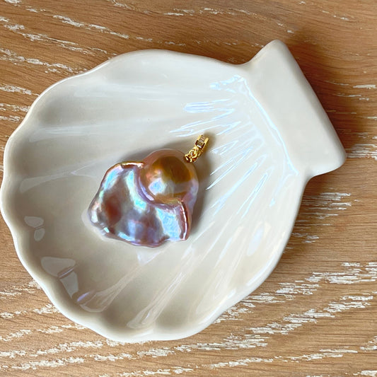 Medium Bronze Baroque Pearl Pendant