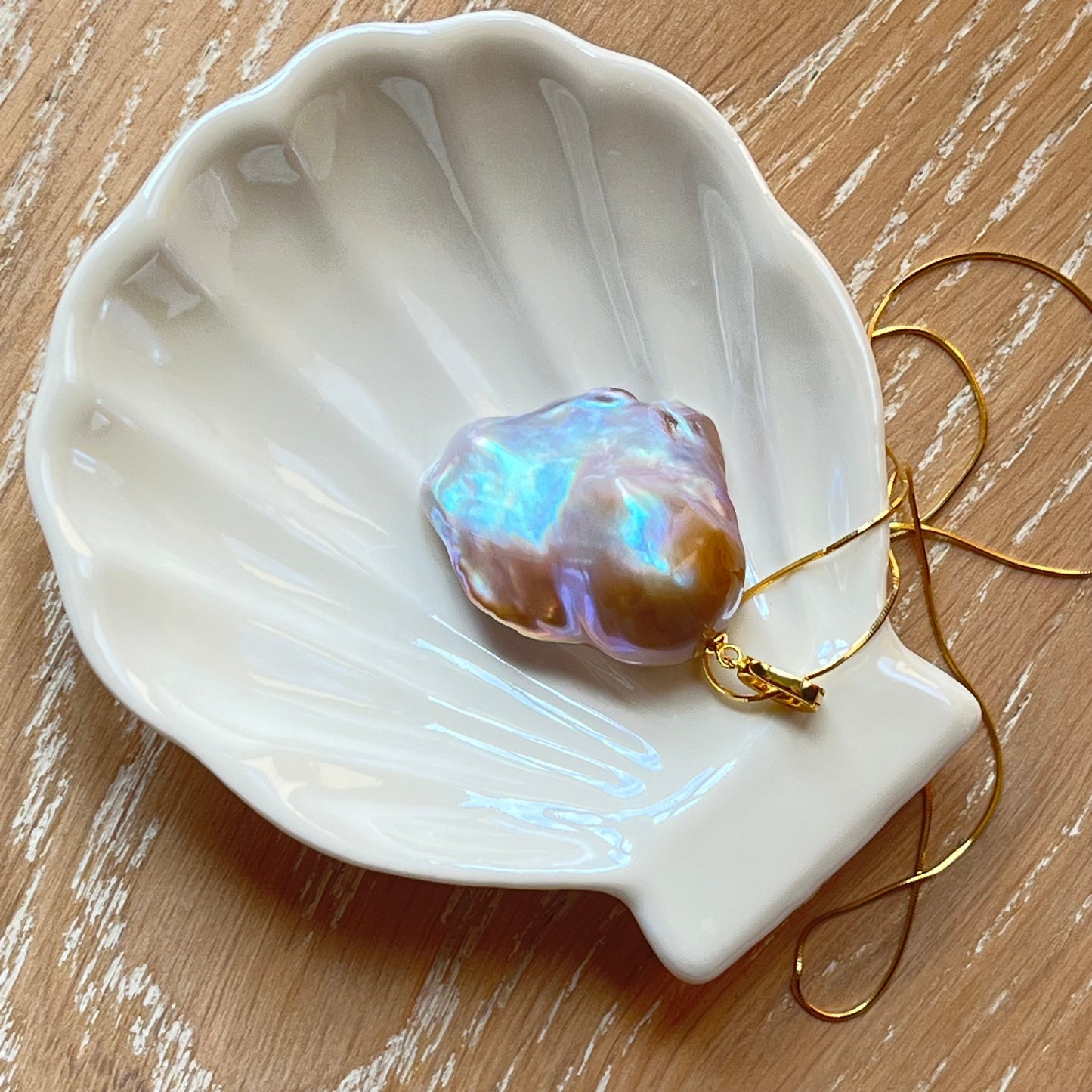 Medium Bronze Baroque Pearl Pendant