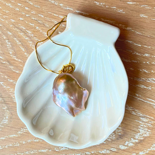 Medium  Bronze Baroque Pearl Pendant